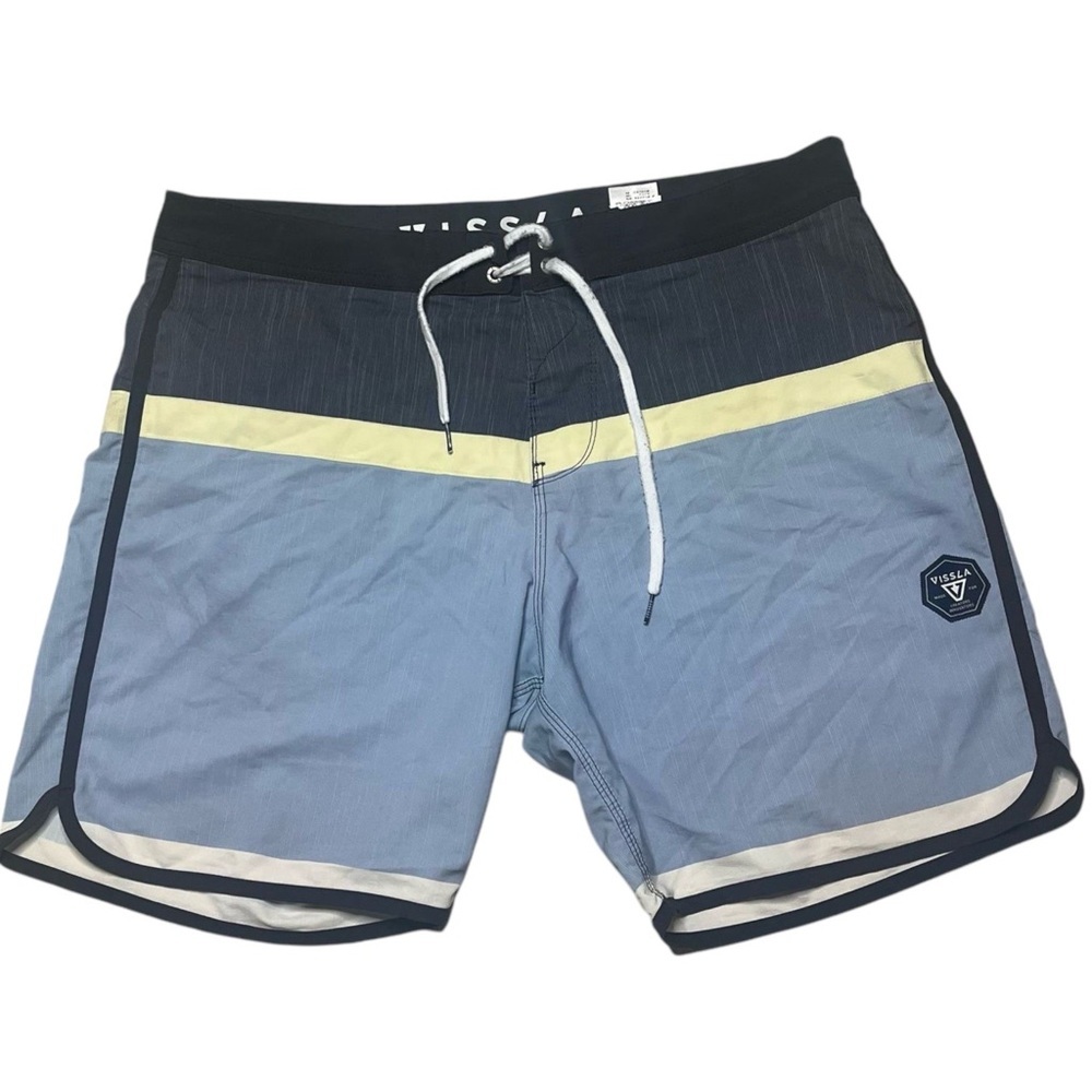 Vissla Dredges Boardshort Coastal Blue Men’s Size 36 Swim Trunks